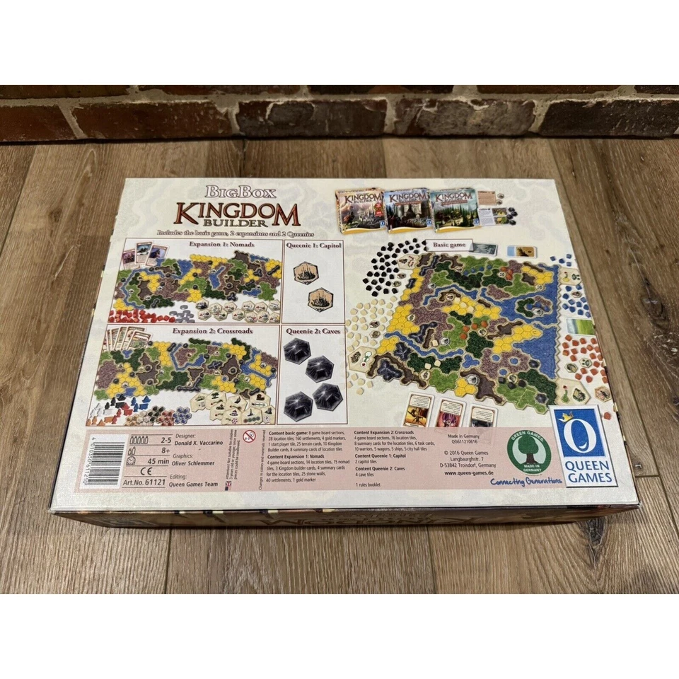 Kingdom Builder Big Box Board Game Incomplete Queen Games Nomads Crossroads - Image 2 of 4