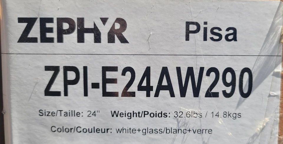 Zephyr ZPI-E24AW290 24 Inch Under Cabinet Range Hood, White Trim with Glass - Image 4 of 4