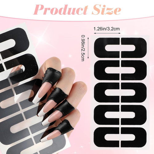 100 Pcs Nail Polish Protector for Fingers, 99.99%+ U V Finger Protection Black - Picture 2 of 12