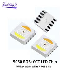 5050 RGBWC RGB+CCT LED Chip RGBW WW 5 in 1 SMD Beads white+warm white+RGB 100PCS