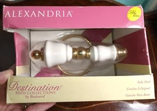 Traditional Style Alexandria Collection Solid Brass White Ceramic Robe Hook New