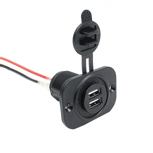 12V Car Motorcycle Dual USB Adapter Cigarette Lighter Socket Power Plug for - 第 6/12 張圖片