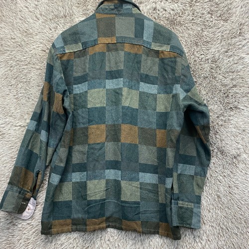 Vintage Tranditionalist Flannel Shirt Men Size Large Plaid Green PLEASE READ - Picture 6 of 9