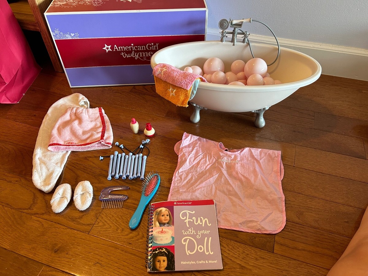 American Girl Brand Doll Bath Kit And Accessories-Pre Owned