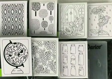 Darice Embossing Folders Diamond Background Dot Trees Fairy Globe Grapes Jars