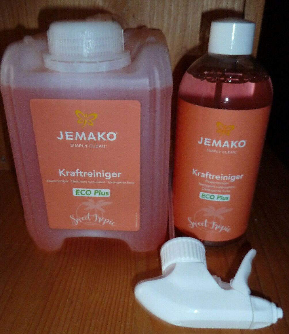 Jemako - Kraftreiniger Sweet Tropic 2 l Kanister, 500ml Flasche, Schaumpumpe