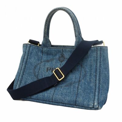 Prada tote bag canapa denim blue ladies GZl160om | eBay