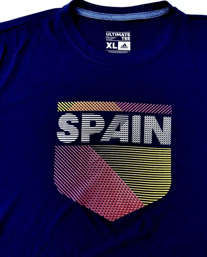 Adidas Copa Mundial de la FIFA España Equipo Internacional de Fútbol Hombre Azul Marino Camiseta - Imagen 2 de 2
