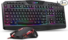 Redragon S101 Gaming Combo – RGB Backlit Keyboard & Programmable Mouse
