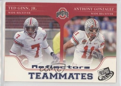 2007 Press Pass Blue Reflectors Ted Ginn Jr Anthony Gonzalez #95 Rookie RC 0d2