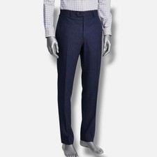 Michael Kors Men's Blue Fall Pattern Classic-Fit Dress Pants Size 42W 32L