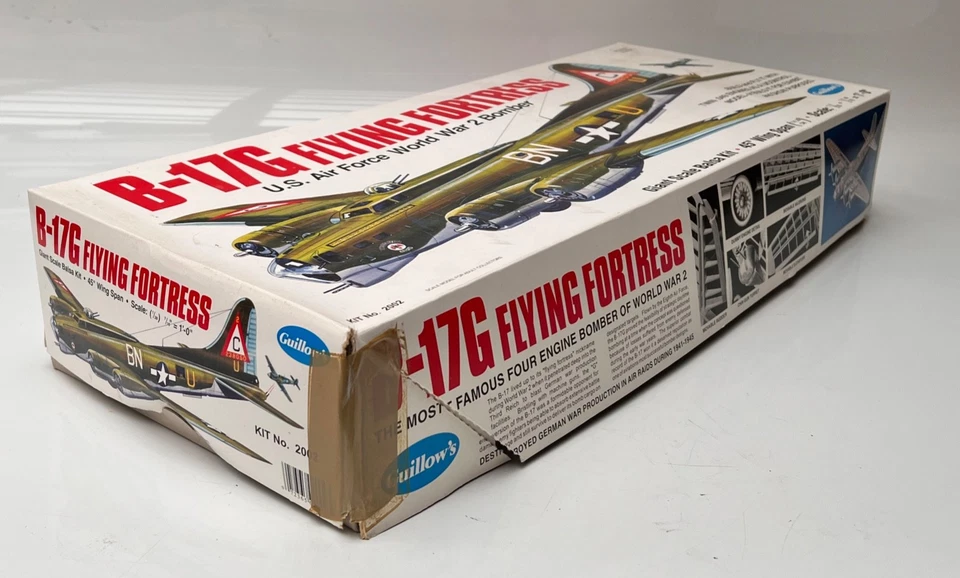 1:28 B-17G Flying Fortress USAF Guillows Model Kit Balsa Holz OVP # 2002 - Bild 2 von 4