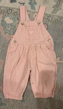 OshKosh B'gosh vintage Girls Striped Overall Pink/White