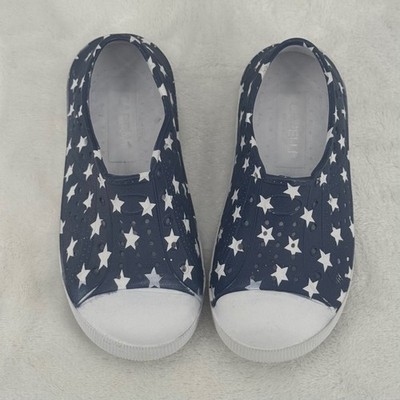 Capelli Kids Shoes Sz 7 Navy & White Star Print Slip On Sneakers Water Shoe USA