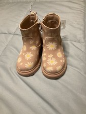Cat Jack Toddler Girls Floral Boots Size 7 Beige/Flora New