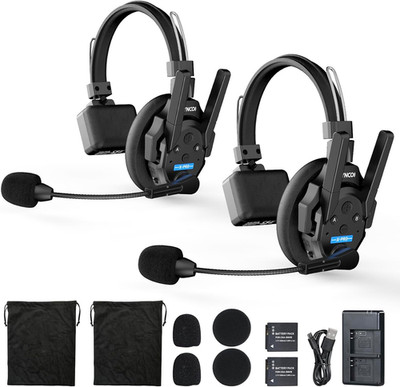 XTALK XPRO2 Wireless Intercom Headset System, 2 Person 2.4Ghz Wireless Communica