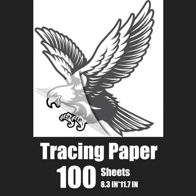 100 PCS Tracing Paper, A4 Size, White, 8.5 X 11.5 Inch, Translucent, Sketching, 
