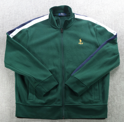 Polo Ralph Lauren Jacket Men Extra Large Green Double Knit Mesh