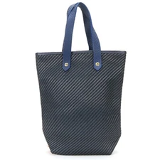Hermes Amedabadiago Pm Leather Polyester Tote Bag Women Blue One Size