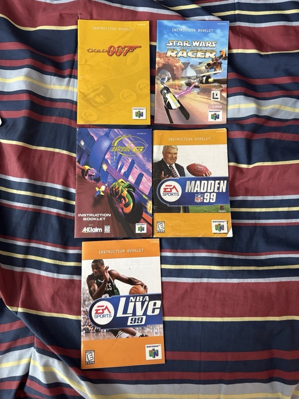 Nintendo 64 Manual Instruction Booklet Lot - Golden Eye Extreme G Star Wars