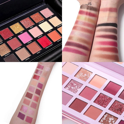 HUDA GIRL Beauty Rose Gold Remastered + Nude Edition Eyeshadow Palette Combo Kit - Picture 2 of 6