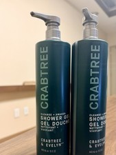 2 X CRABTREE and Evelyn Cleanse + Awaken Shower Gel 15oz / 443ml *****