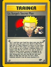 Lt. Surge's Secret Plan 107/132 Rare Gym Challenge Pokemon Unlimited LP