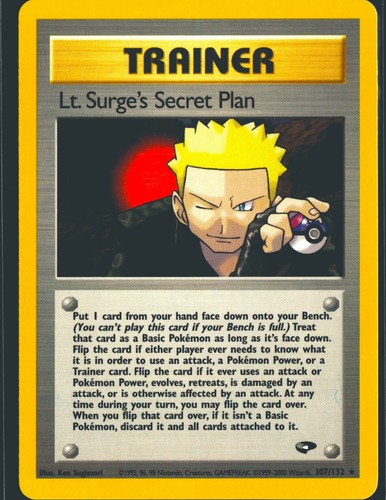 Lt. Surge's Secret Plan 107/132 Rare Gym Challenge Pokemon Unlimited LP