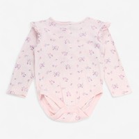 Jojo Maman Bébé, Bodysuit Pink Frill Shoulder With Floral Print, 18-24 Months...