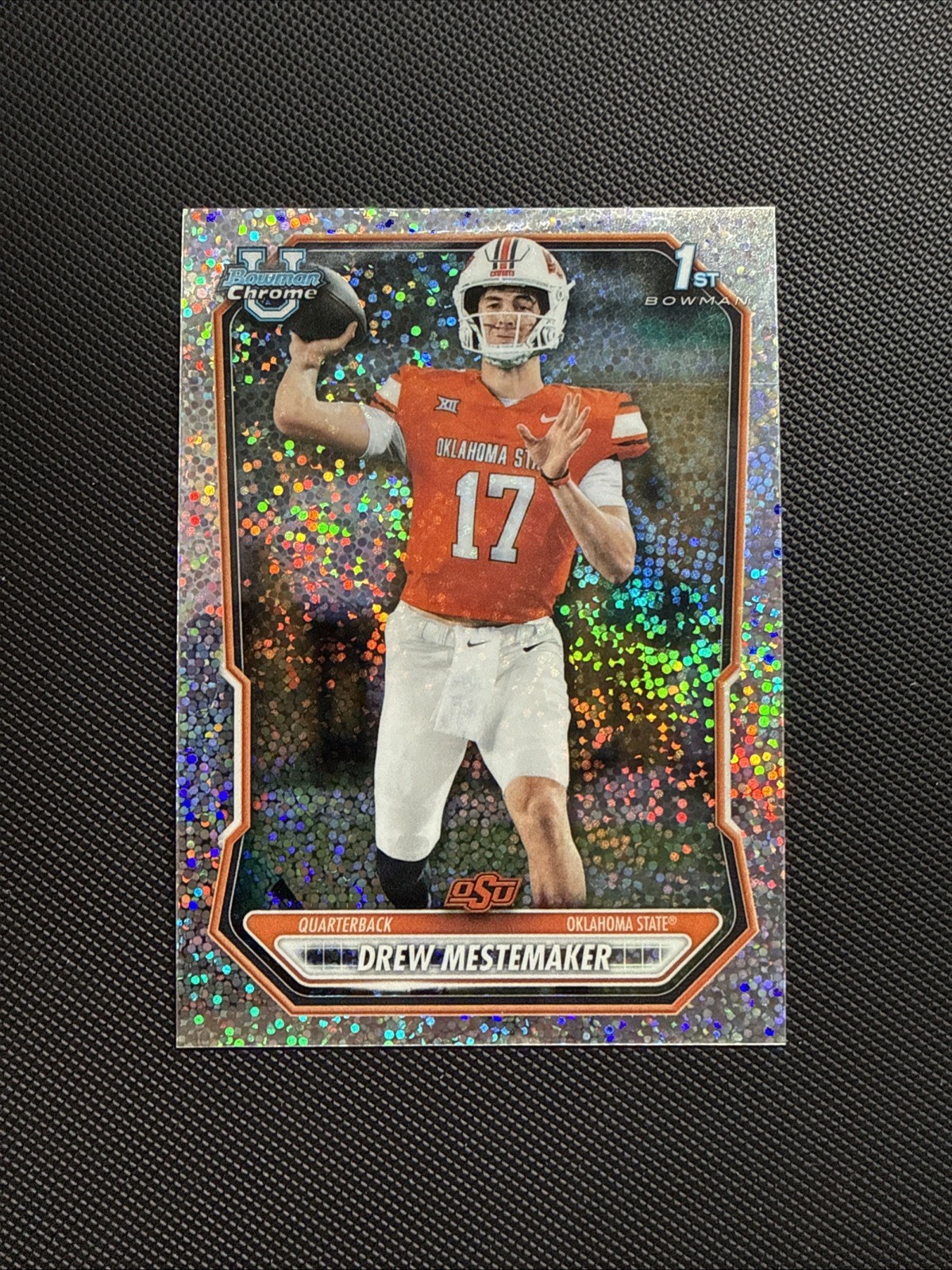 2026 Bowman Football - Drew Mestemaker - 1st Bowman Speckle Refractor - #BCP-198