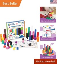 MathLink Cubes Elementary Math Activity Set - Math Manipulatives for Elementa...