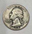 1944 D Washington Quarter 25c Denver 90% Silver US Coin
