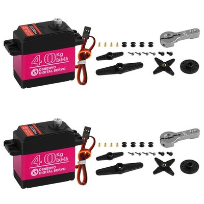 HOOYIJ 2 Pack High Torque 40KG 40 X 20 X 40.5 Mm (1.58 X 0.79 X 1.60 In), Red