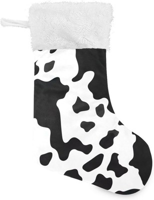 Nander Christmas Stockings, 2 Pcs 17.7 inches Large Animal 2PCS, Cow Print 