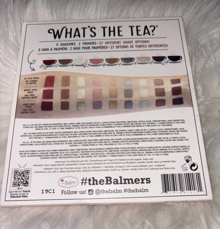The Balm Cosmetics Hot Tea Eyeshadow Palette in What's the Tea NIB - Image 2 of 3