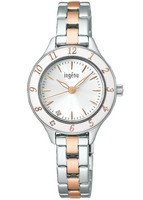 Seiko Alba Ingenu AHJK461 Jdm WeißEs Zifferblatt Kristall Edelstahl Damenuhr