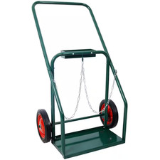 Green 440 Lbs Capacity Cylinder Cart, Large Dual Oxygen Tank Cart Dolly with 10-