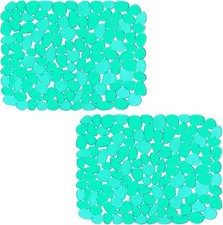 Bligli Pebble Sink Mat for Stainless Steel/Ceramic Sinks, PVC Green