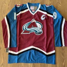 Joe Sakic Colorado Avalanche Burgundy  1999-2007 Throwback  CCM NHL LG Jersey