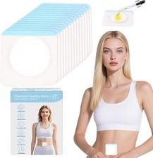 Castor Oil Pack Patches for Belly Button  100 Pads Organic Cotton Self-Adhesive