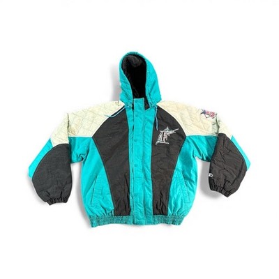 ジャケット・アウター 90s STARTER MLB Florida Miami Marlins Vintage Florida Marlins Jacket Mens Large Teal Black MLB Baseball