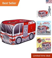 Pop Up Fire Truck Indoor Playhouse for Kids Red Engine Toy Gift for Boys ...
