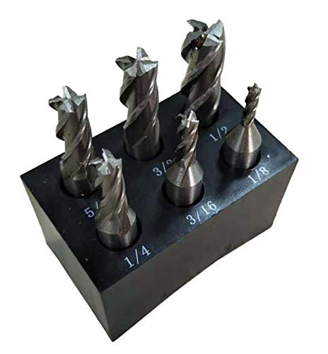 Single End 4 Flute Center Cutting End Mill 6PCS Set 1/8",3/16",1/4",5/16",3/8",1 - 第 10/12 張圖片
