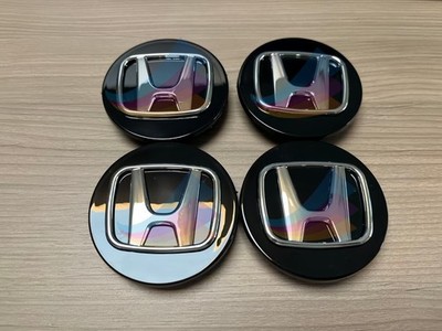 Set Of 4 Wheel Center Caps 69MM / 2.7'' Rim Hubcaps BLACK For Honda