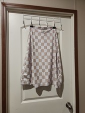 Itzy Ritzy Tan/white Checkered Cover Up