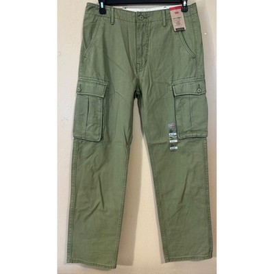 Levis Ace Cargos Men 32x32(30) Green Relaxed Tapered Utility Pants Gorpcore NEW