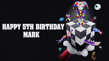 Birthday banner Personalized 6ft x 3 ft The Amazing Digital Circus