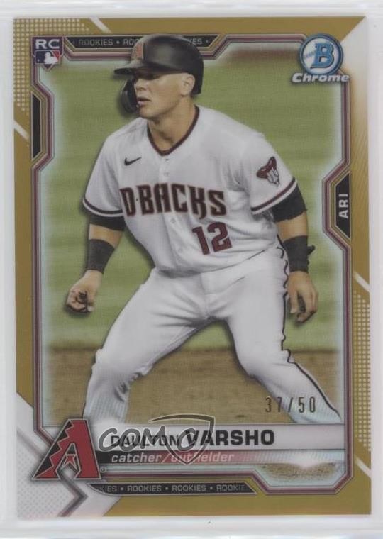 2021 Bowman Chrome Gold Refractor 37/50 Daulton Varsho #95 y8h