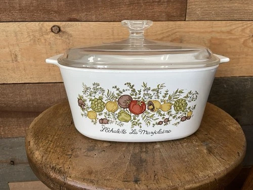 VTG - Corning Ware Spice of Life - A-3-B - 3 Qt Casserole Dish w/Pyrex A-9-C Lid