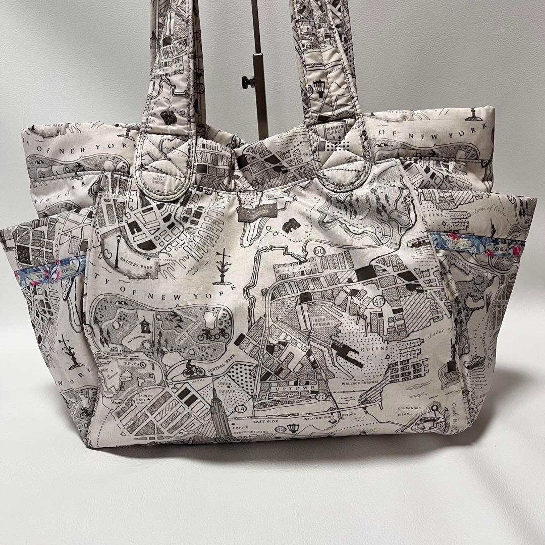 Rare LeSport Sack NYC Map Pattern All-Over Tote Bag Mother's Bag image 6